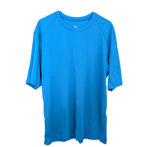Badger Sport Short Sleeve T Shirt Blue XL Activewear Golf Walking Tennis